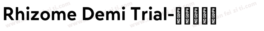 Rhizome Demi Trial字体转换